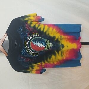 Grateful Dead - SYF Ripple Tie Dye T-Shirt, Liquid Blue, Size Small